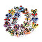 Porcelain Beads Strands, Butterfly, Mixed Color, 12.5~13x16.5~17.5x7~8mm, Hole: 1.8mm, about 25pcs/strand, 11.02~11.42 inch(28~29cm)