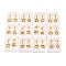Square Crystal Rhinestone Ear Fake Plugs, 304 Stainless Steel Piercing Stud Screw Earrings for Women, Golden, 6x6mm, Pin: 1mm