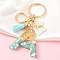 Resin & Acrylic Keychain, with Tassel Pendant and Iron Findings, Letter A, 10cm, pendant: 26~42mm.