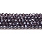 Transparent Electroplate Glass Beads Strands, Pearl Luster Plated, Faceted, Bicone, Violet, 2.9~3.3x2.5mm, Hole: 0.7mm, about 135~140pcs/strand, 38~40cm
