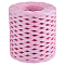 Raffia Paper Cords, for DIY Jewelry Making, Pink, 2~3.5mm, about 218.72 Yards(200m)/Roll