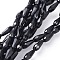 Glass Beads Strands, Faceted, Teardrop, Black, 10x4mm, Hole: 0.8mm, about 70~72pcs/strand, 27.9 inch~28.15 inch(71~71.5cm)
