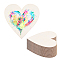 Unfinished Wood Heart Cutout Shape, for Wedding, Valentine, DIY Supplies, BurlyWood, 10x10x0.2cm