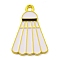Alloy Enamel Pendants, Golden, Badminton, 25.5x17.5x1.5mm, Hole: 2mm