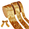 15 Yards 3 Styles Polyester Single Face Velvet Ribbons, Goldenrod, 5/8~1-1/2 inch(15~38mm), 5 yards/style