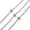 304 Stainless Steel Satellite Chains, Soldered, with Spool, Stainless Steel Color, 30mm