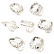 1 Bag Rhinestone Finger Rings for Women, Platinum, Inner Diameter: 18mm, 7pcs/bag