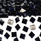 Preciosa® MAXIMA Crystal Fancy Stones, Czech Crystal, 435 23 615 Square, Dura Foiling, 30280 Dark Indigo, 6x6mm