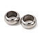 Tarnish Resistant Rondelle 304 Stainless Steel Beads, Stainless Steel Color, 10x5mm, Hole: 6mm