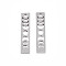 Non-Tarnish 201 Stainless Steel Pendants, Rectangle with Phase of the Moon, Stainless Steel Color, 26x6x1.5mm, Hole: 2mm