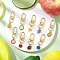 9Pcs 9 Styles Alloy Enamel Fruit Pendant Decorations, Mixed Color, Golden, 47~51.5mm, 1pc/style
