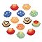 Opaque Resin Cabochon, Shell Shape, Mixed Color, 22x27.5x6mm