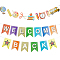 2 Sets 2 Styles Welcome Come Back & School Supplies Paper Banners, for School Party Decoration, Mixed Color, Paper: 117~165x115~140x0.3~0.6mm, 1 set/style
