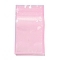 Plastic Packaging Zip Lock Bags, with Clear Window, Top Self Seal Pouches, Rectangle, Pink, 16x9x0.15cm, Unilateral Thickness: 2.5 Mil(0.065mm)