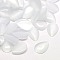 Cat Eye Cabochons, teardrop, White, 13x8x2.5mm