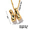 Simple and Stylish Brass Letter Pendant Satellite Chain Necklaces for Women Men, Golden, Letter N, 16.14 inch(41cm)