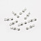 925 Sterling Silver Bead Tips, Silver, 12x3.5mm, Hole: 2mm