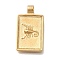 PVD Vacuum Plating 304 Stainless Steel Pendants, Rectangle with Constellation Charm, Real 18K Gold Plated, Scorpio, 25x14x4mm, Hole: 2mm