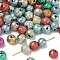 Spray Painted Acrylic Beads, Matte Style, Round, Mixed Color, 8mm, Hole: 2mm, about 1900pcs/500g