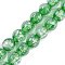 Handmade Gold Foil Lampwork Beads Strands, Round, Green, 10mm, Hole: 1.8mm, about 50pcs/strand, 186.61''(474cm)