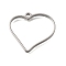 304 Stainless Steel Hollow Pendants, Anti-Tarnish, Heart, 25x28.5x3mm, Hole: 2mm