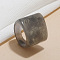 Rectangle Acrylic Finger Rings for Women, Gray, Inner Diameter: 17mm