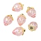 Transparent Acrylic Pendants, Strawberry, Pink, 27x17~18mm, Hole: 2.8mm