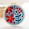 DIY Embroidery Kits, Including Printed Cotton Fabric, Embroidery Thread & Needles, Plastic Embroidery Hoops, Leaf, 200mm