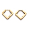 304 Stainless Steel Rhombus Huggie Hoop Earrings, Golden, 17x20x3mm, Pin: 1mm