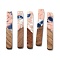 Resin and Walnut Pendants, Rectangle, Lavender Blush, 51.5x7.5x2.5mm, Hole: 1.8mm