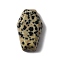 Natural Dalmatian Jasper Beads, No Hole, Hexagon, 30.5x19x7.5mm