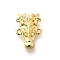 Rack Plating Brass Flower Animal Connector Charms, Long-Lasting Plated, Lead Free & Cadmium Free, Real 18K Gold Plated, 11.5x8.5x2.5mm, Hole: 0.7mm