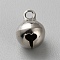 Alloy Pendants, Bell, Platinum, 9.5x7.5mm, Hole: 1.6mm