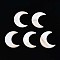 Natural Freshwater Shell Cabochons, Moon, Seashell Color, 12x11.5x2mm