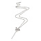 Non-Tarnish 304 Stainless Steel Pendant Necklaces, Bowknot, Stainless Steel Color, 16.65 inch(42.3cm)