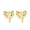 Alloy Rhinestone Pendants, Bowknot Charms, Light Gold, 19x16x4mm, Hole: 1.8mm
