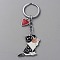 Animal Theme Alloy Keychain,  Dog, Sandy Brown, 10.2cm, Dog: 39x37x2mm