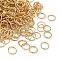 Brass Split Rings, Real 14K Gold Plated, 8mm, about 1470pcs/500g