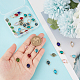 UNICRAFTALE 40Pcs 10 Colors Glass Rhinestone Links Charms Transparent K9 Glass Connector Pendants Flat Round Birthstone Charm Crystal Glass Charms with Golden Plated Brass Loops for Jewelry Making GLAA-UN0001-13-4