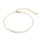 Bracelets de perles de morganite naturelle pierre de naissance de mars BJEW-JB06092-03-1