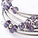 Five Loops Fashion Wrap Bracelets BJEW-JB04595-03-3
