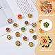 DICOSMETIC 42Pcs 7 Style Alloy Enamel Beads FIND-DC0002-36-4
