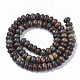 Chapelets de perles de feuille d'argent en jaspe naturel G-S364-053-2