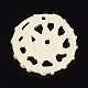 樹脂チャーム  模造ラタン編み風  フラットラウンド  トウモロコシの穂の黄色  39x5mm  穴：2mm RESI-T029-05B-2