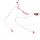 Set di bracciali con perline intrecciate in filo di nylon regolabili con perline di perle naturali BJEW-JB06454-10
