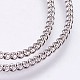 Electroplated 925 Sterling Silver Curb Chains STER-I015-12C-2