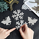 SUPERFINDINGS 4Pcs 2 Style Snowflake & Butterfly Glitter Hotfix Rhinestone DIY-FH0003-49-3