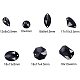 Pandahall 70 pz 7 stili nero cristallo acrilico cucire su strass flatback pietre da cucire per vestiti abiti artigianato indumenti accessori ACRT-PH0001-02-2