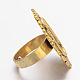 Vintage base anillo de hierro componentes del anillo de dedo de acero X-PALLOY-Q300-09AG-NR-3