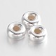 Donut 925 Sterling Silver Spacer Beads STER-N013-01B-1